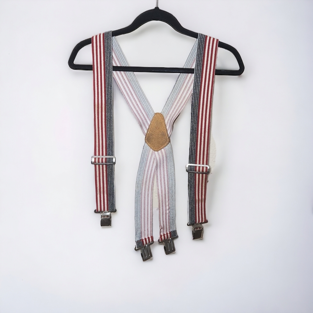 Custom Leathercraft USA American Flag Suspenders
